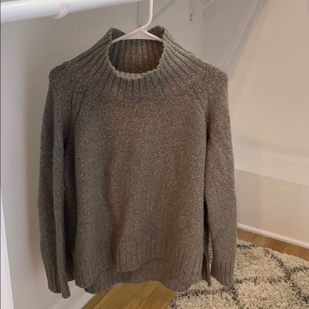 Fuzzy knit turtleneck